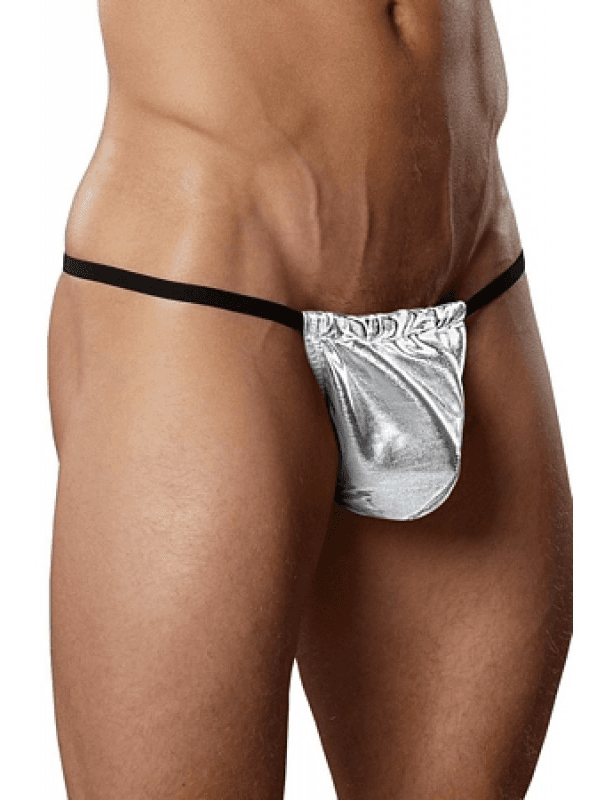 Mehsal Fantazi Gümüş Renk Lame Erkek String-Tanga MHS634579