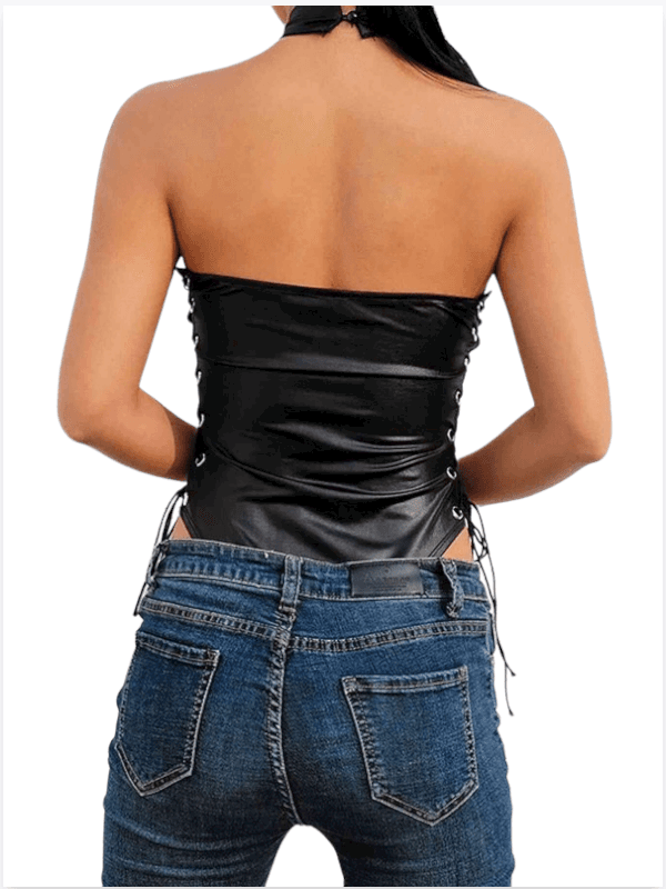 Tegan Fantezi Yanları Kuş Gözlü Yandan Bağlamalı  Seksi Babydol MHS635426 - 9