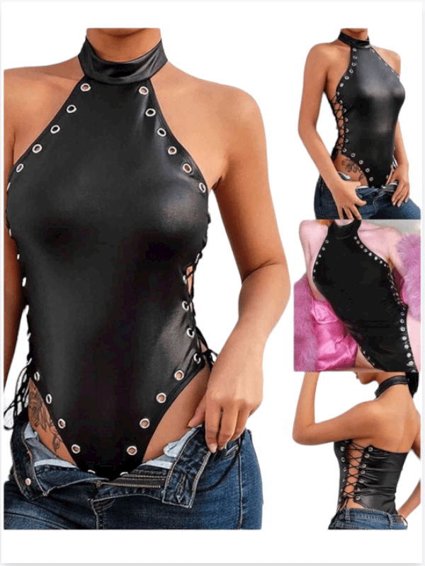 Tegan Fantezi Yanları Kuş Gözlü Yandan Bağlamalı  Seksi Babydol MHS635426 - 10
