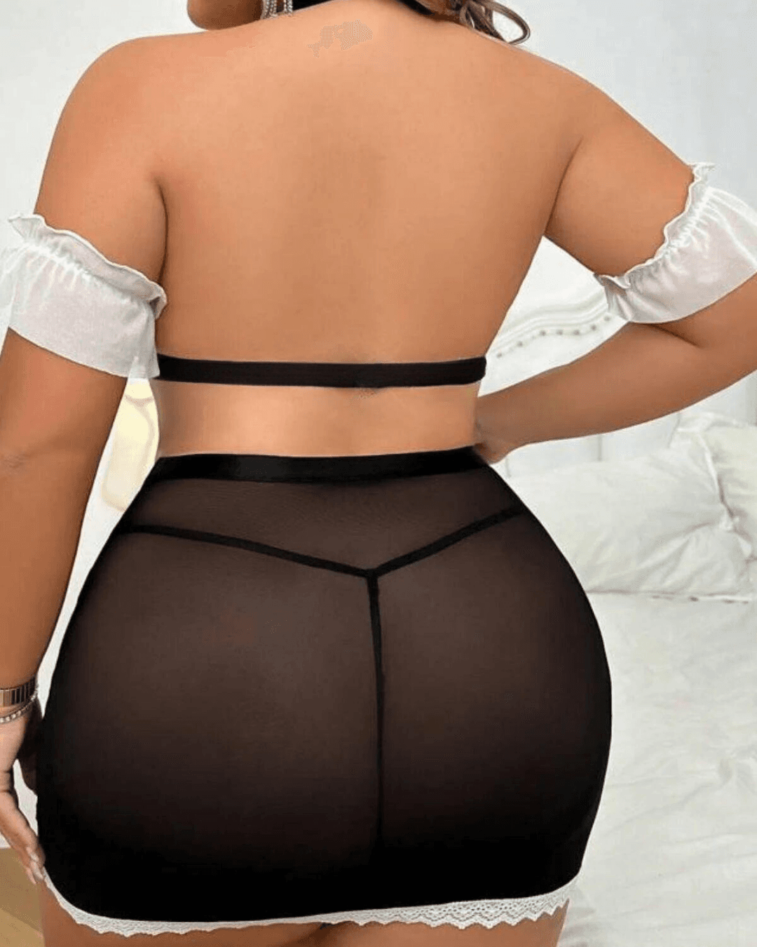 Tegan Fantazi Seksi Halkalı Dantelli Babydol Gecelik MHS639235 - 2