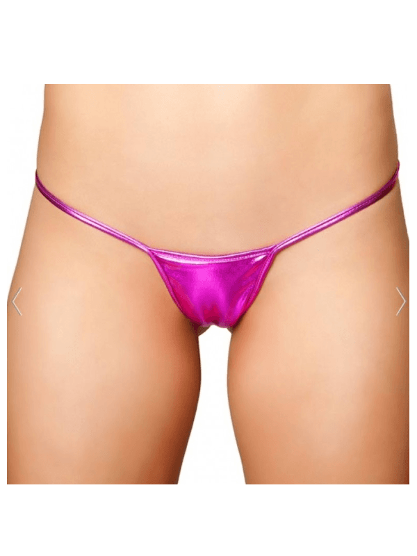 Tegan Büyük Beden Fantazi Pembe Lame Stirng - Tanga MHS631287-B - Görsel 1
