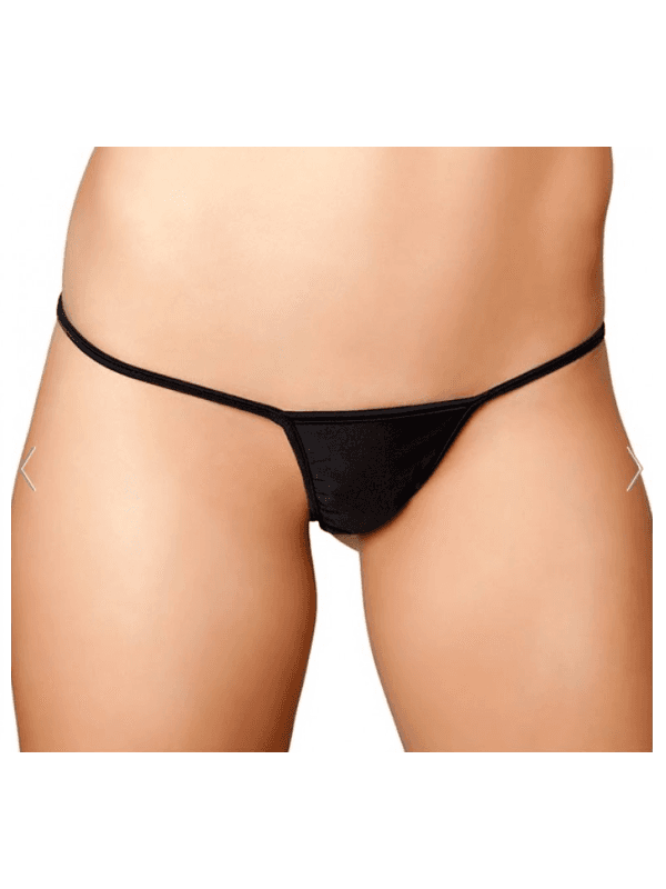 Tegan Fantezi Siyah Lame String Tanga MHS631288 - Görsel 1