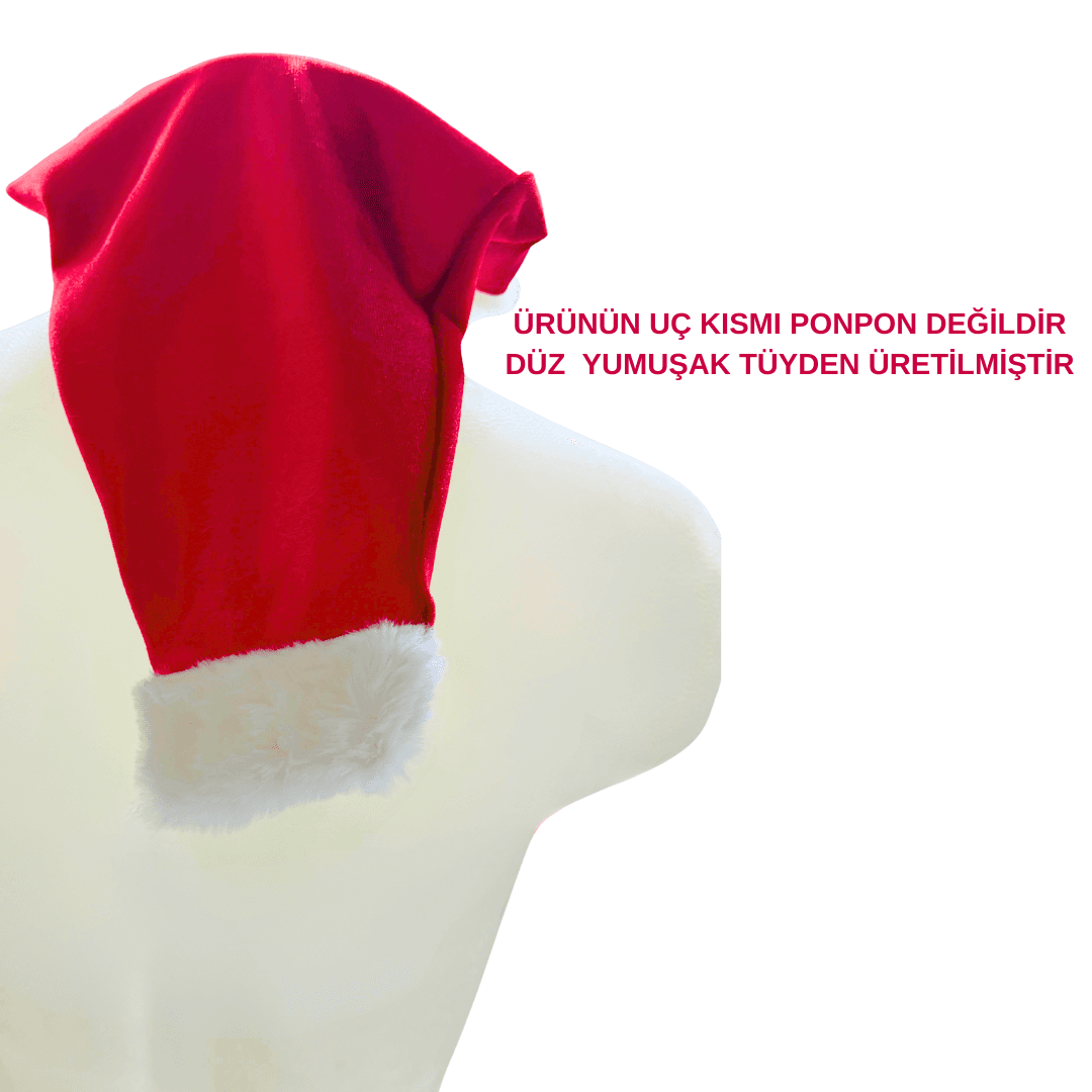 Tegan Unisex Seksi Kadife Yılbaşı Şapkası MHS639302 - 2