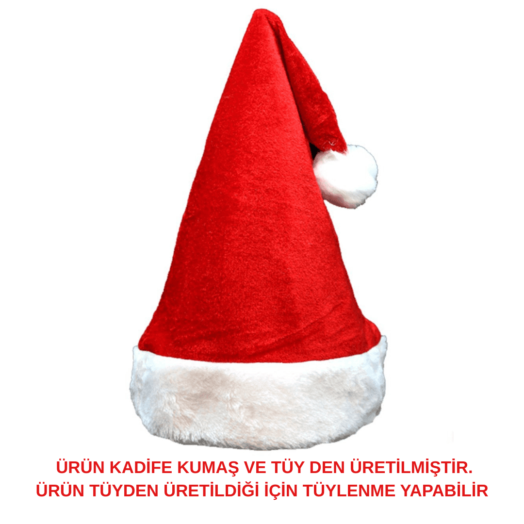 Tegan Unisex Seksi Kadife Yılbaşı Şapkası MHS639302
