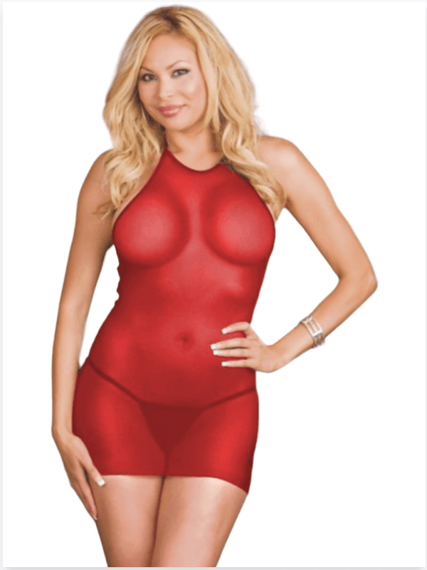 Mehsal Büyük Beden Kırmızı Fantazi Seksi Tül Babydoll MHS633223